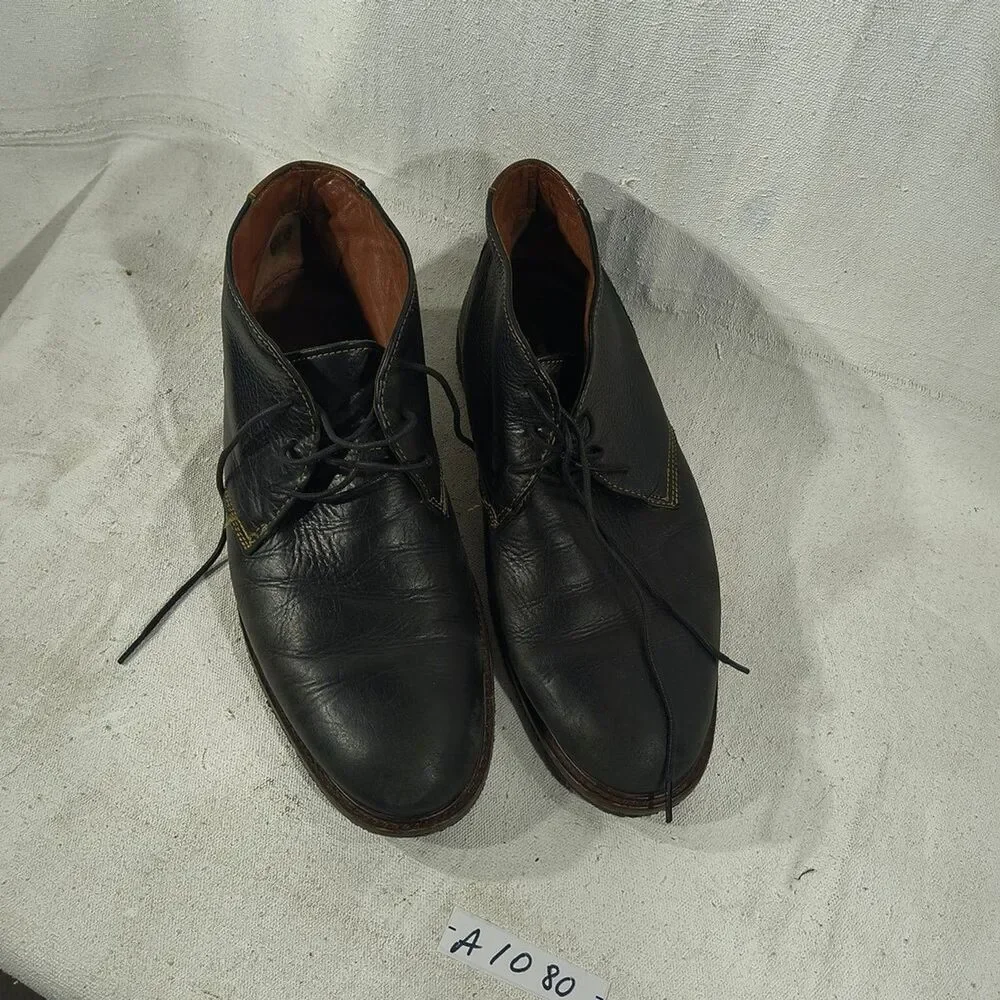 Boston & Murphy Men's Size 10 Elegant Black Leather Lace Up Ankle Boots